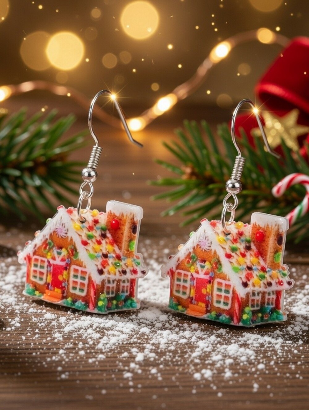 MODCLOTH HOLIDAY GINGERBREAD HOUSE EARRINGS 1